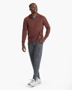 Ponto Performance Half Zip Hoodie | Cedar Heather -Eminem Style 0171 V244HCD 00846