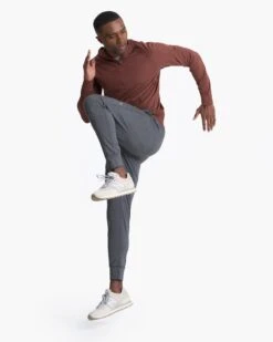 Ponto Performance Half Zip Hoodie | Cedar Heather -Eminem Style 0172 V244HCD 00842