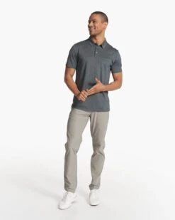 Zephyr Polo | Smoked Beryl Heather -Eminem Style V1000HSY FA23 M ECOMM TOPS FULL 4