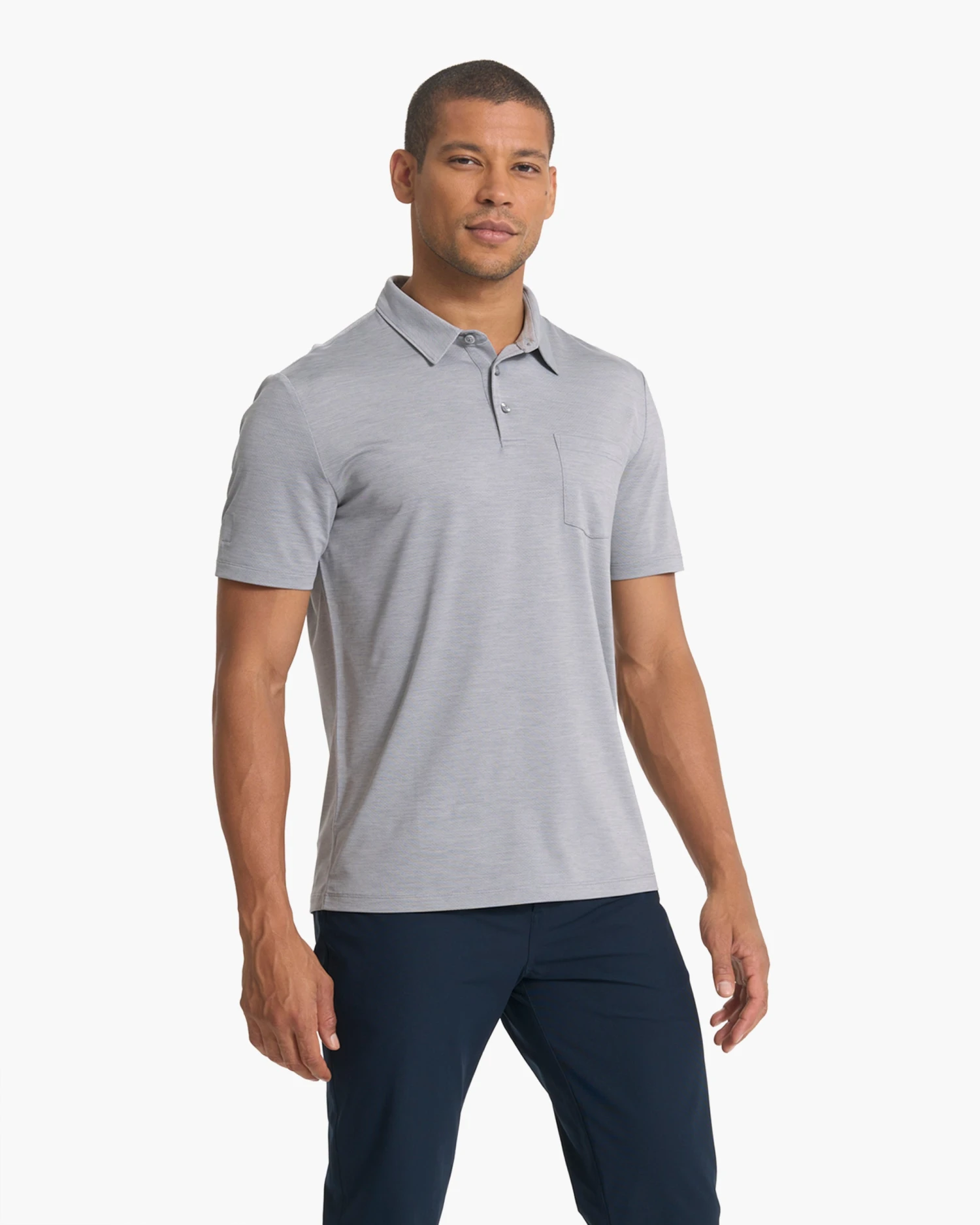 Zephyr Polo | Heather Grey 2 Zephyr Polo | Heather Grey - Image 2