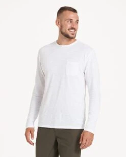 Long-Sleeve Rise Tee | White -Eminem Style V1001WHT 2052