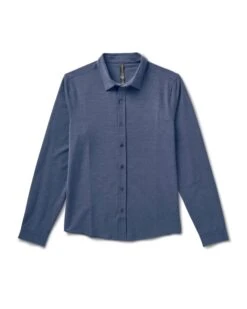 Long Sleeve Bridge Button Down | Azure