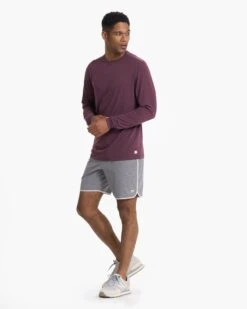 Long Sleeve Current Tech Tee | Chestnut -Eminem Style V1003CHN 09087