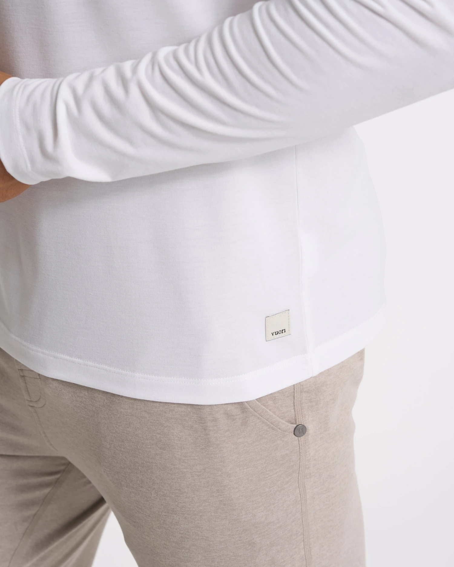 Long Sleeve Current Tech Tee | White 6 Long Sleeve Current Tech Tee | White - Image 6