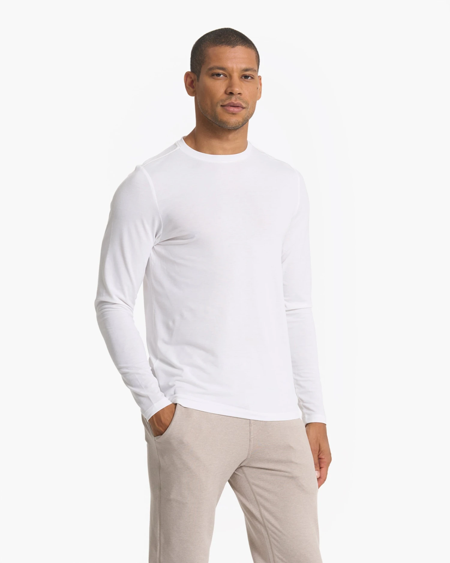 Long Sleeve Current Tech Tee | White 2 Long Sleeve Current Tech Tee | White - Image 2