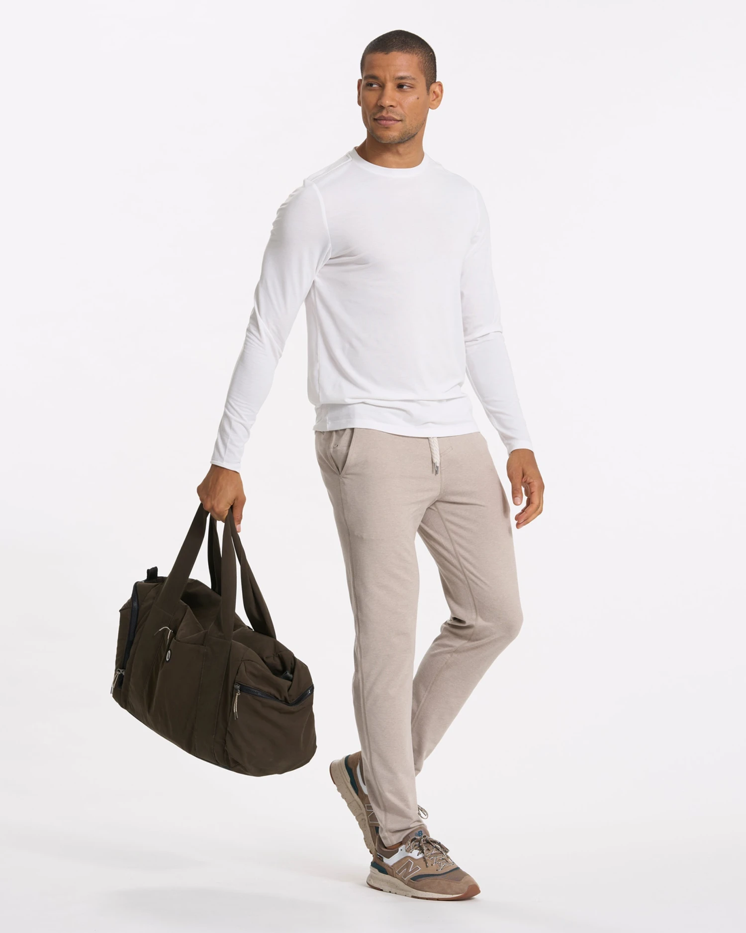 Long Sleeve Current Tech Tee | White 5 Long Sleeve Current Tech Tee | White - Image 5