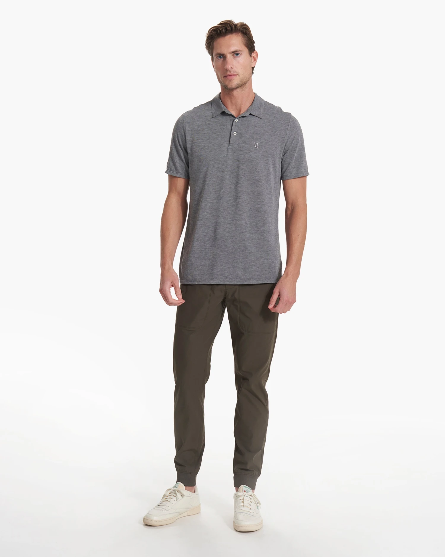 Knit Twill Polo | Heather Grey 4 Knit Twill Polo | Heather Grey - Image 4