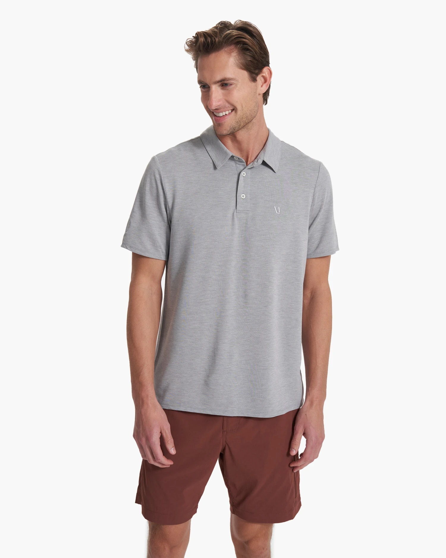 Knit Twill Polo | Steel Heather 2 Knit Twill Polo | Steel Heather - Image 2