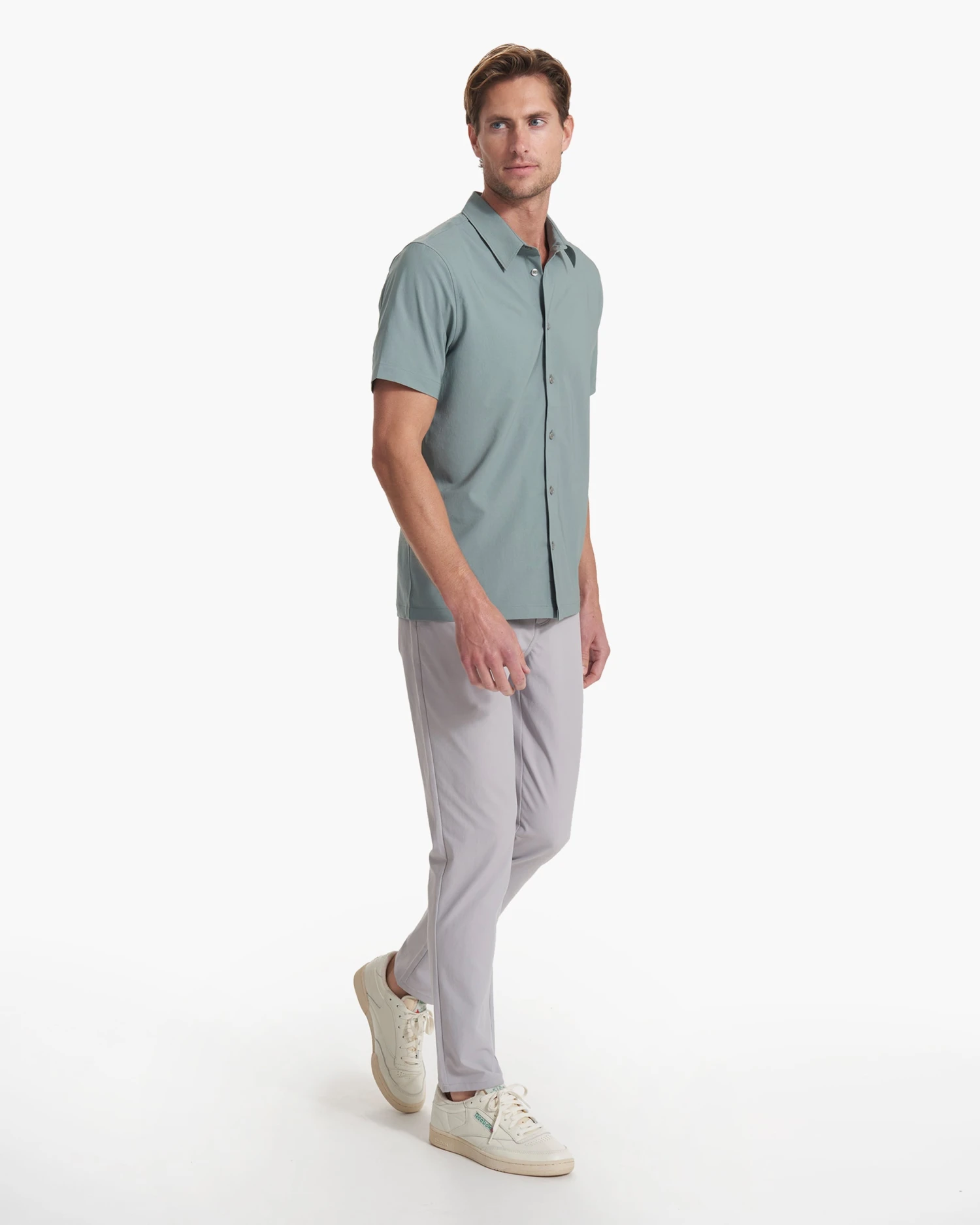 Short Sleeve Manhattan Button Down | Stormy 6 Short Sleeve Manhattan Button Down | Stormy - Image 6