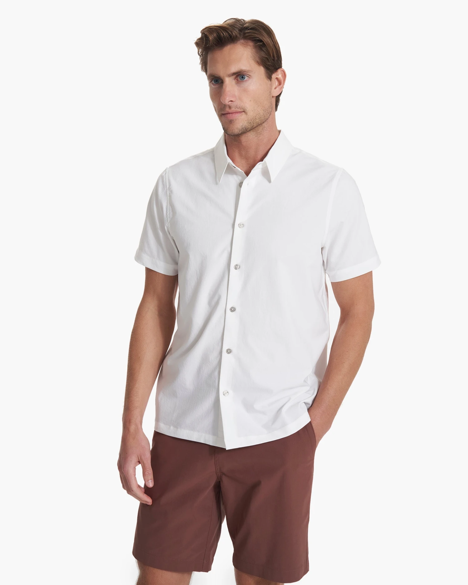 Short Sleeve Manhattan Button Down | White 2 Short Sleeve Manhattan Button Down | White - Image 2