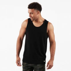 Tuvalu Stretch Tank | Black -Eminem Style V105BLK 2