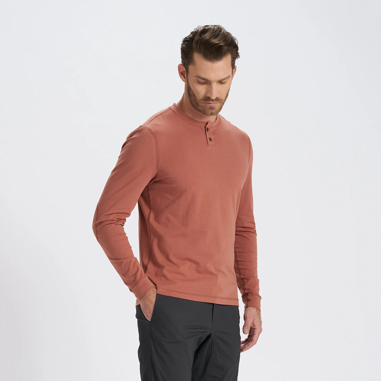 Long-Sleeve Ever Henley | Copper 2 Long-Sleeve Ever Henley | Copper - Image 2