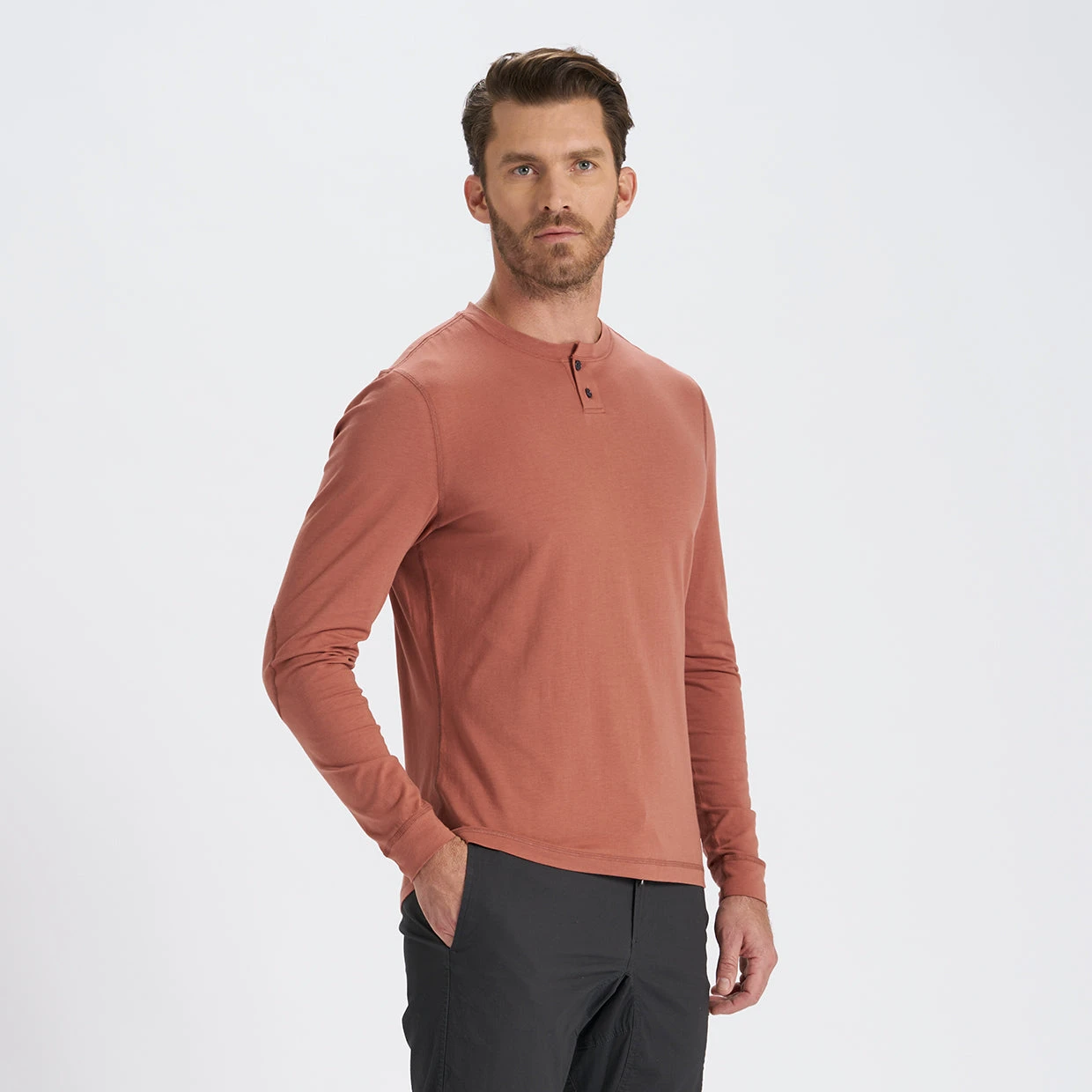 Long-Sleeve Ever Henley | Copper 3 Long-Sleeve Ever Henley | Copper - Image 3