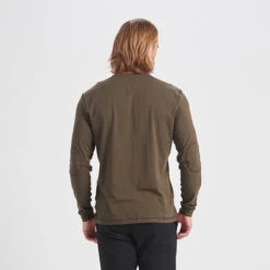Long-Sleeve Ever Henley | Evergreen -Eminem Style V108EVG 2