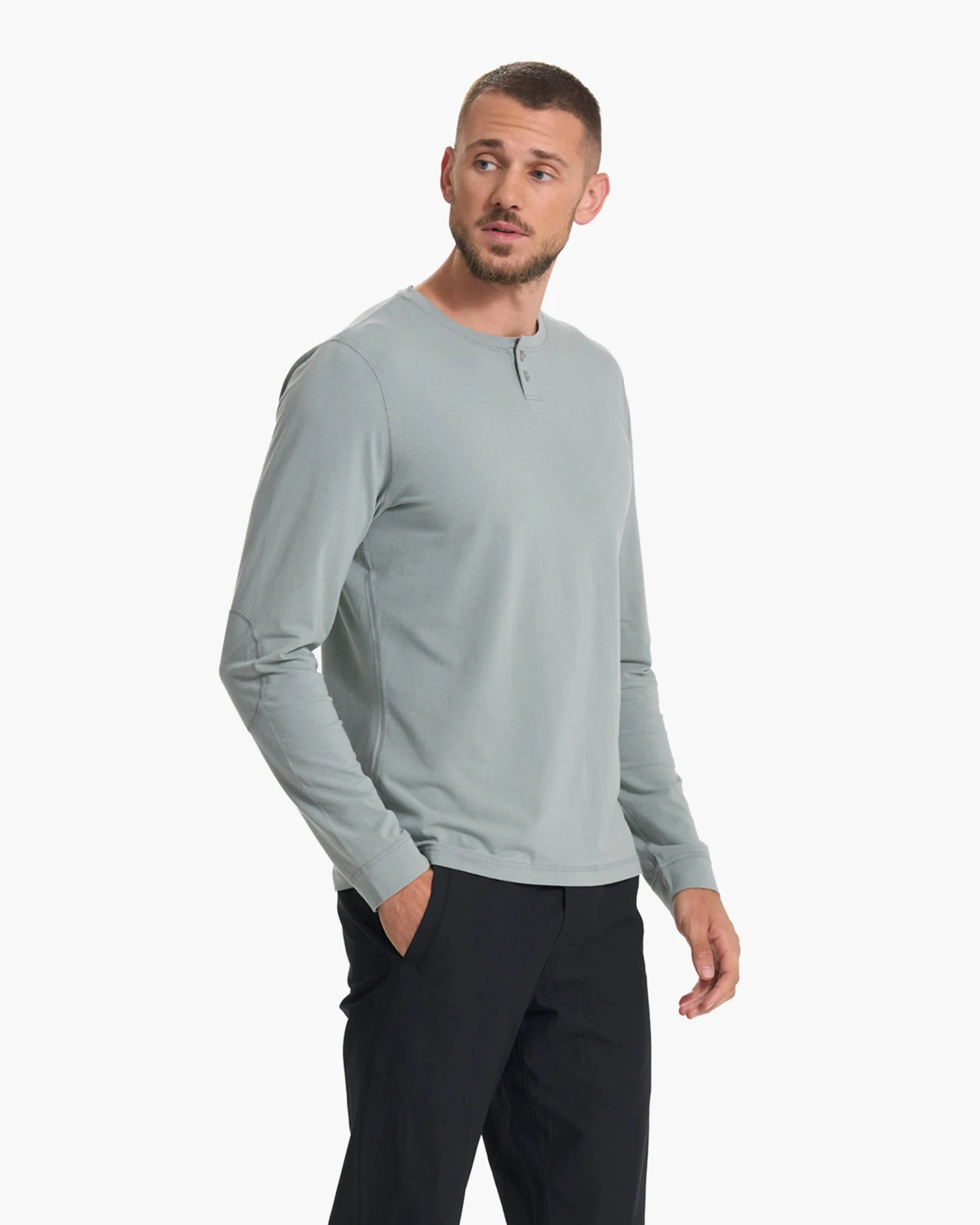 Long Sleeve Ever Henley | Stormy 4 Long Sleeve Ever Henley | Stormy - Image 4