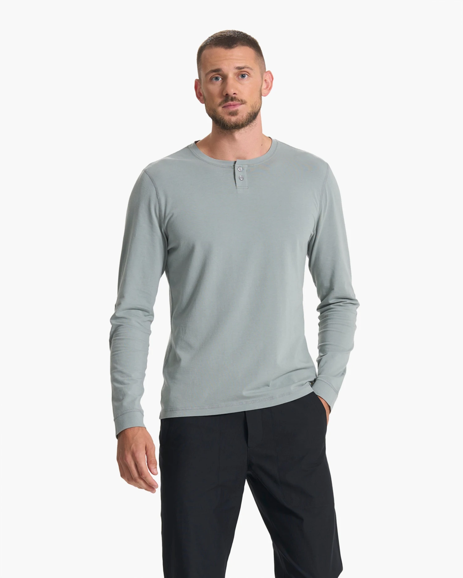 Long Sleeve Ever Henley | Stormy 2 Long Sleeve Ever Henley | Stormy - Image 2