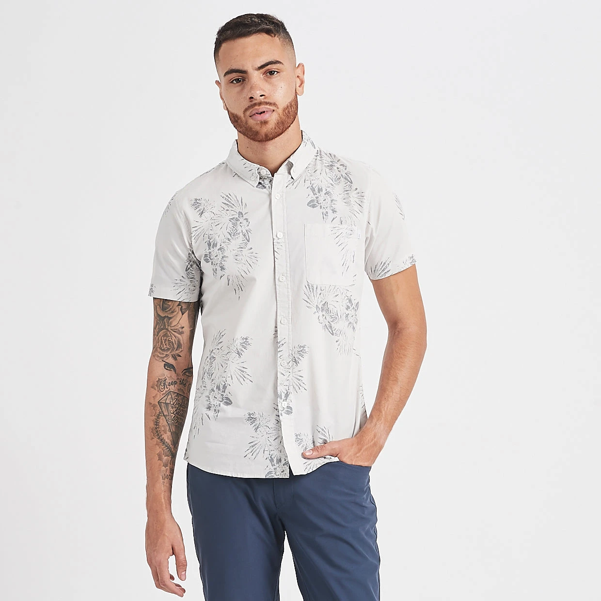 Crest Short Sleeve Button-Down | Salt Vintage Floral 2 Crest Short Sleeve Button-Down | Salt Vintage Floral - Image 2