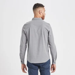 Bishop Long-Sleeve Button-Down | Light Grey -Eminem Style V153LTG 3 update