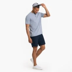 Short Sleeve Ever Henley | Light Cloud 10 Short Sleeve Ever Henley | Light Cloud -Eminem Style V165LCL 3428