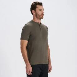 Short-Sleeve Ever Henley | Oregano -Eminem Style V165ORE 2