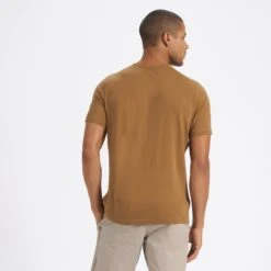 Short-Sleeve Ever Henley | Tobacco -Eminem Style V165TOB 3