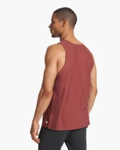 Strato Tech Tank | Earth Red Heather -Eminem Style V173HER FA23 M ECOMM TOPS BACK TOPS 6