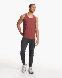 Strato Tech Tank | Earth Red Heather -Eminem Style V173HER FA23 M ECOMM TOPS FULL 4