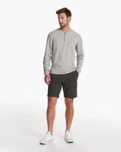 Austin Henley | Light Heather Grey -Eminem Style V175LHG FA23 M ECOMM TOPS FULL 3