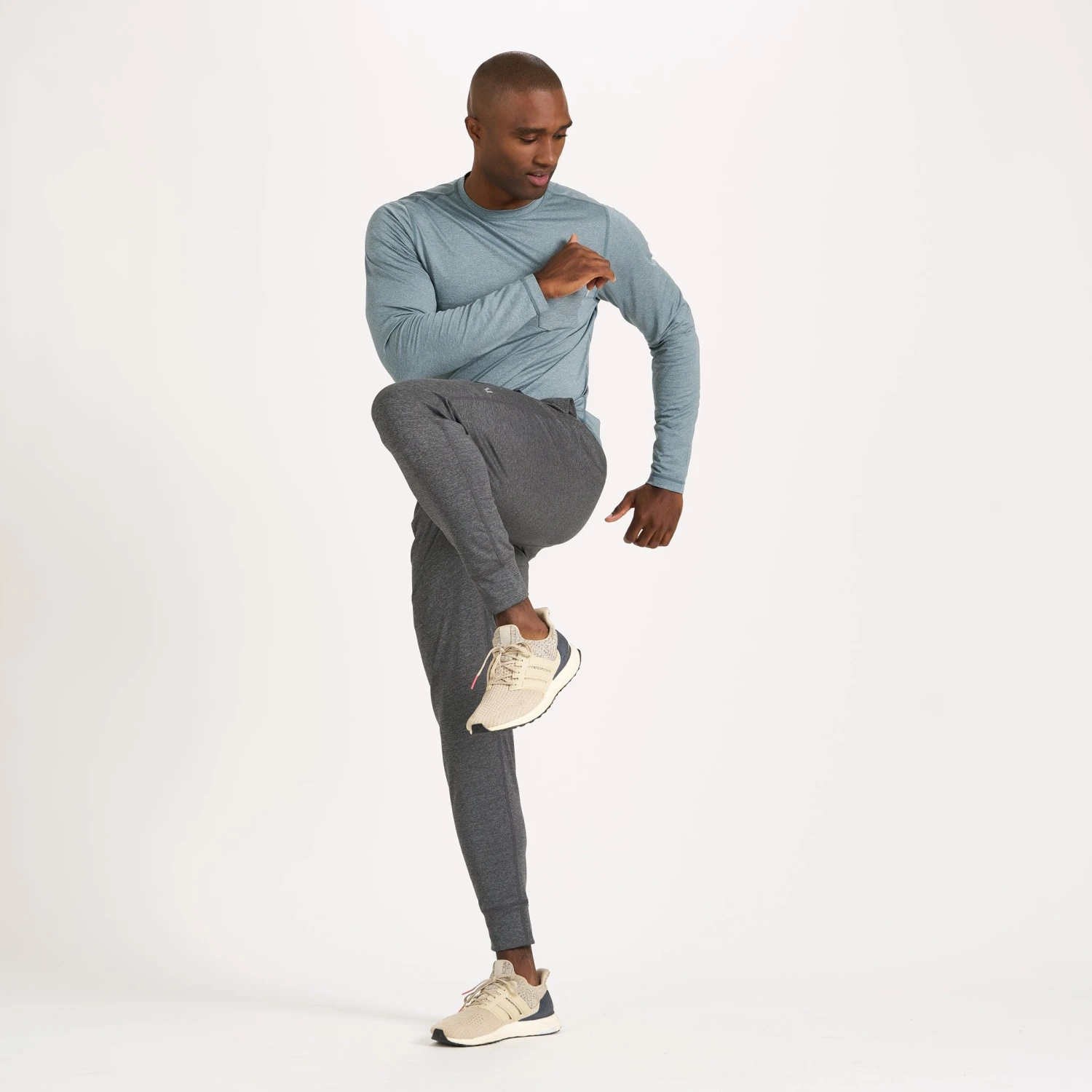 Long-Sleeve Tradewind Performance Tee | Steel Blue Heather 2 Long-Sleeve Tradewind Performance Tee | Steel Blue Heather - Image 2