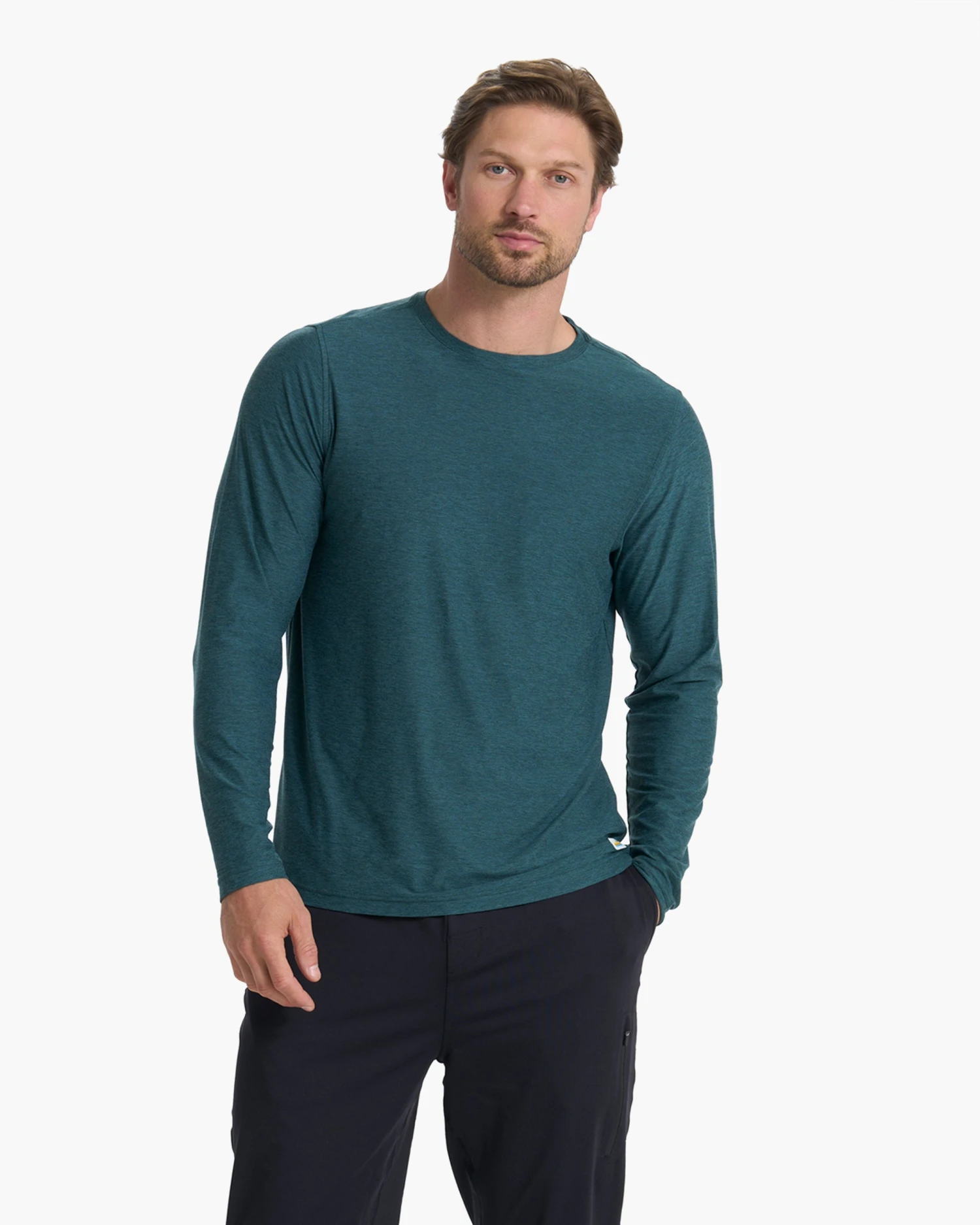 Long Sleeve Strato Tech Tee | Beryl Heather 2 Long Sleeve Strato Tech Tee | Beryl Heather - Image 2