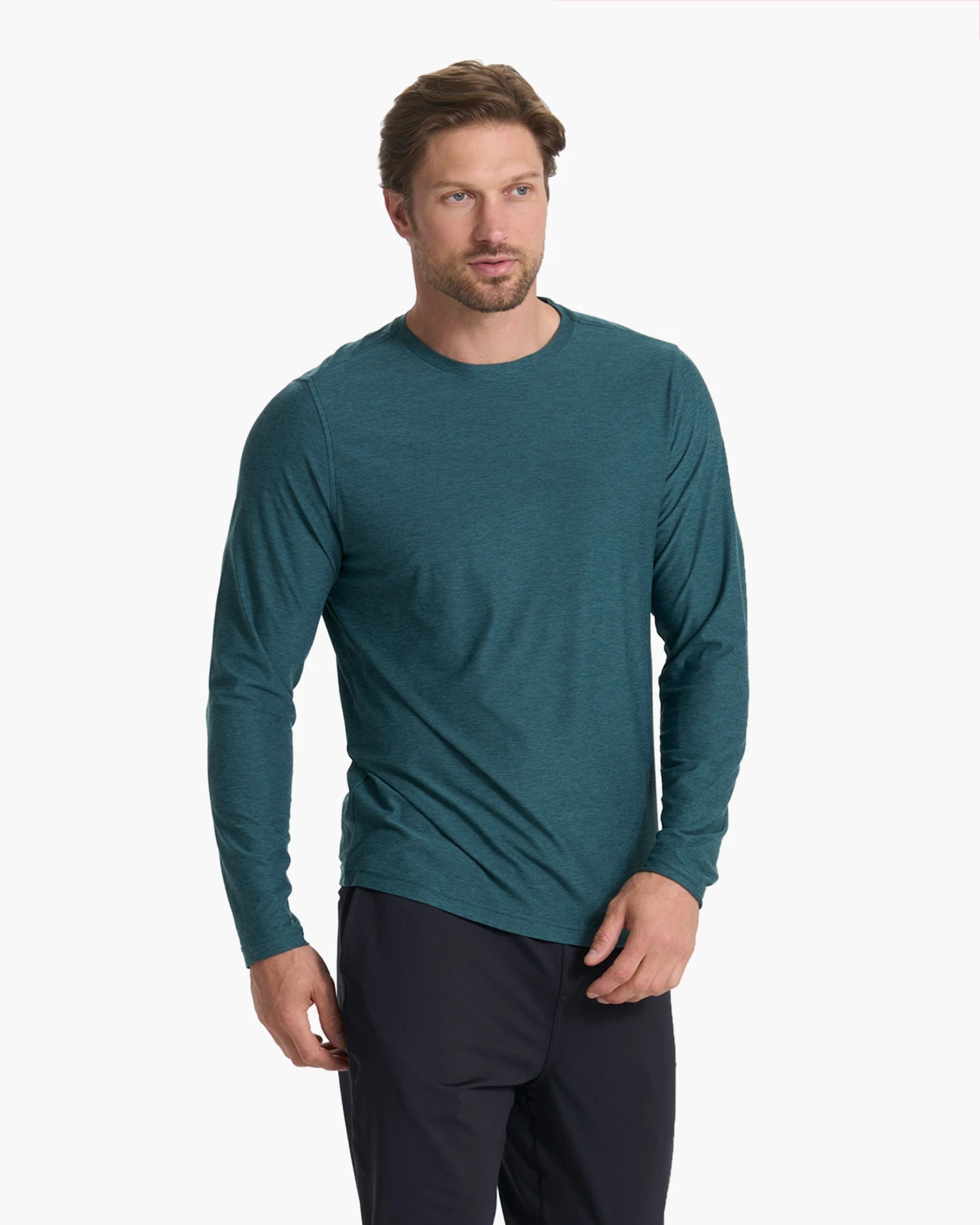 Long Sleeve Strato Tech Tee | Beryl Heather 3 Long Sleeve Strato Tech Tee | Beryl Heather - Image 3