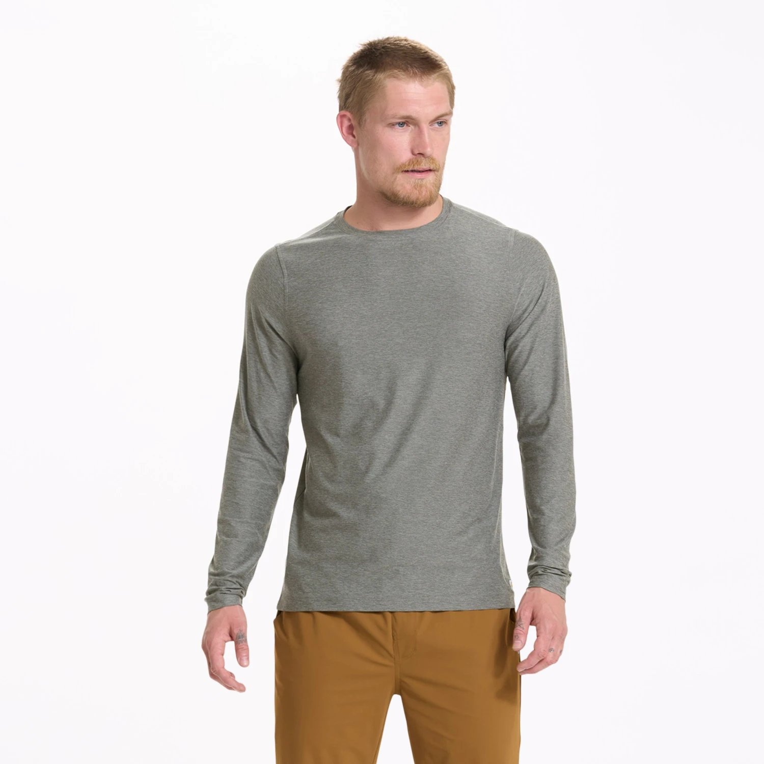 Long-Sleeve Strato Tech Tee | Dusty Pine Heather 2 Long-Sleeve Strato Tech Tee | Dusty Pine Heather - Image 2