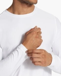 Long Sleeve Strato Tech Tee | White 8 Long Sleeve Strato Tech Tee | White -Eminem Style V178WHT FA23 M ECOMM TOPS DETAIL 7