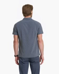 Short-Sleeve Bridge Button Down | Charcoal Arrows -Eminem Style V184CHA FA22 M ECOMM 0610