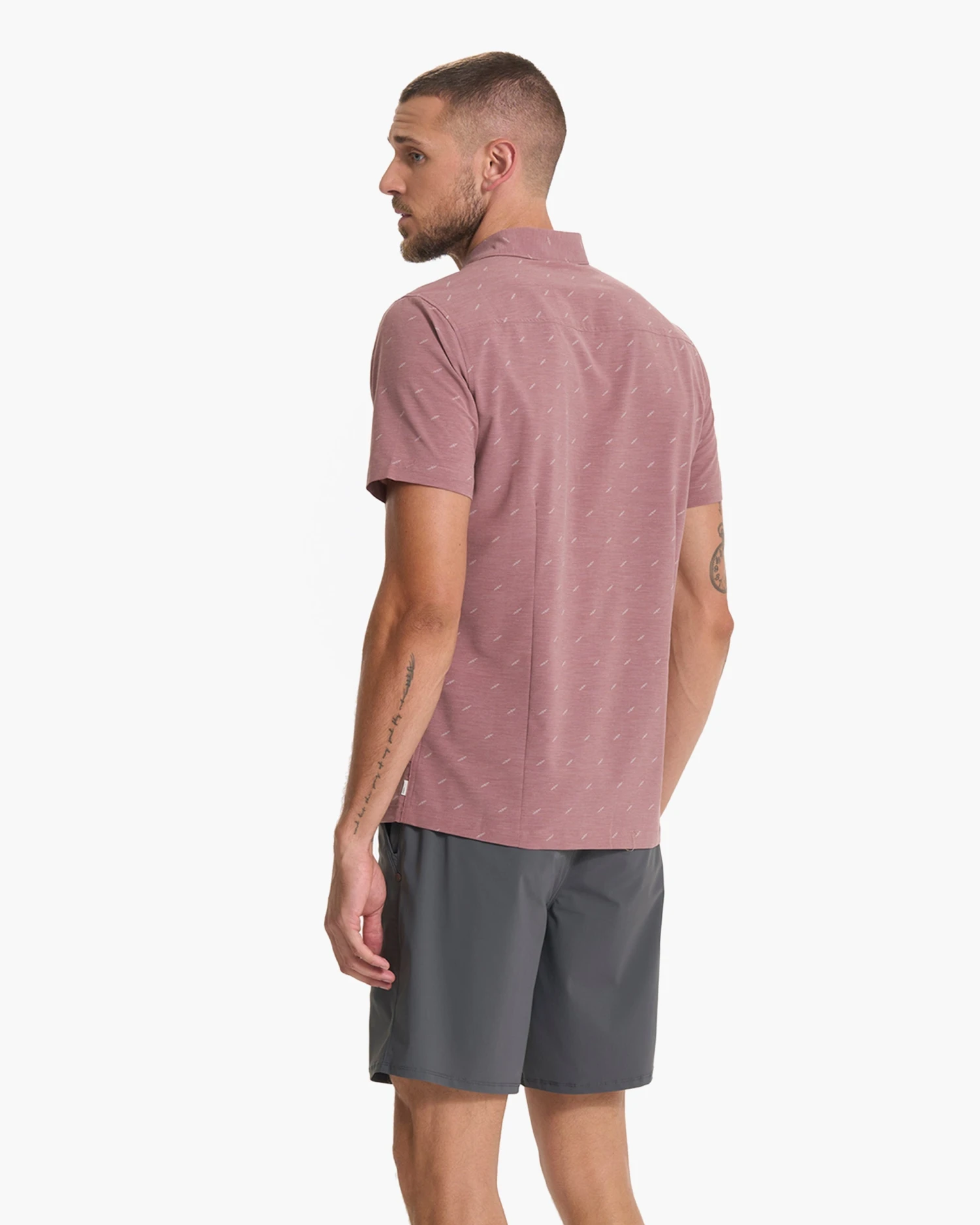 Short Sleeve Bridge Button Down | Light Terracotta Dagger 5 Short Sleeve Bridge Button Down | Light Terracotta Dagger - Image 5