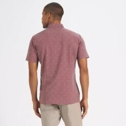 Short-Sleeve Bridge Button Down | Terracotta Bird 8 Short-Sleeve Bridge Button Down | Terracotta Bird -Eminem Style V184TBI 3