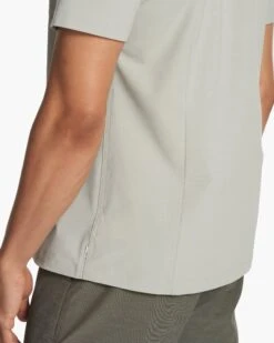 Short Sleeve Bridge Button Down | White Sage -Eminem Style V184WSG FA23 M ECOMM TOPS DETAIL 5