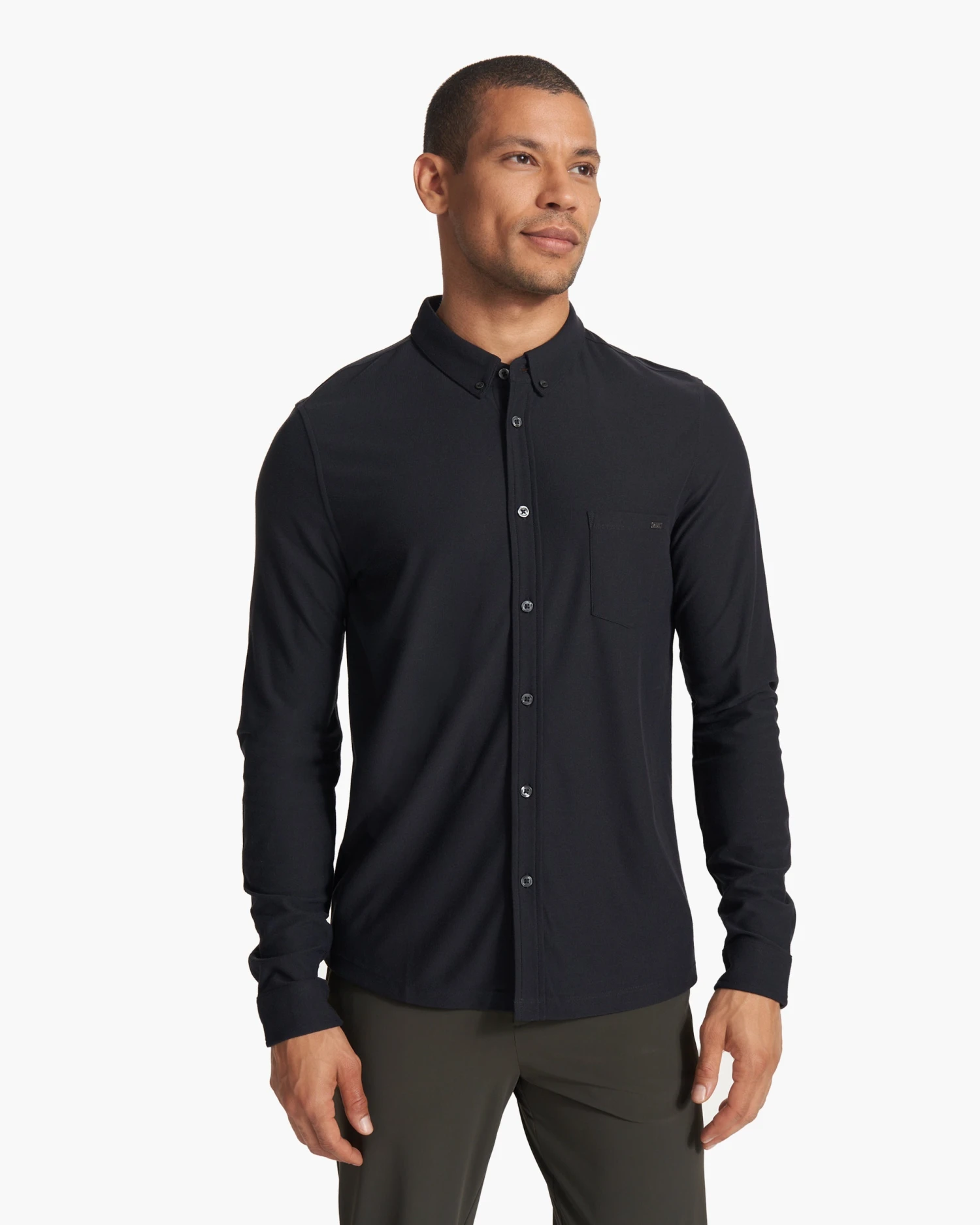 Long Sleeve Ace Button Down | Black 2 Long Sleeve Ace Button Down | Black - Image 2