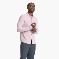 Long Sleeve Ace Button Down | Saltwater Red -Eminem Style V185SWR 00227