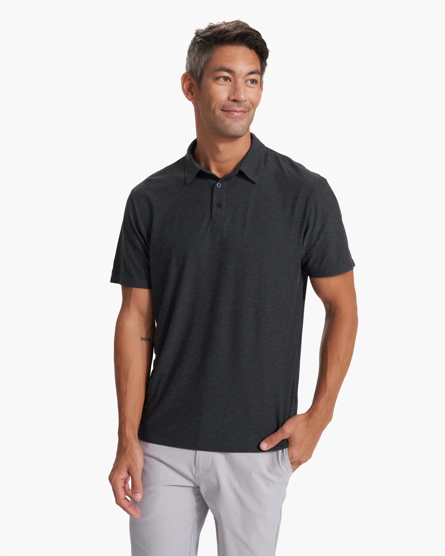 Strato Tech Polo | Charcoal Heather 2 Strato Tech Polo | Charcoal Heather - Image 2