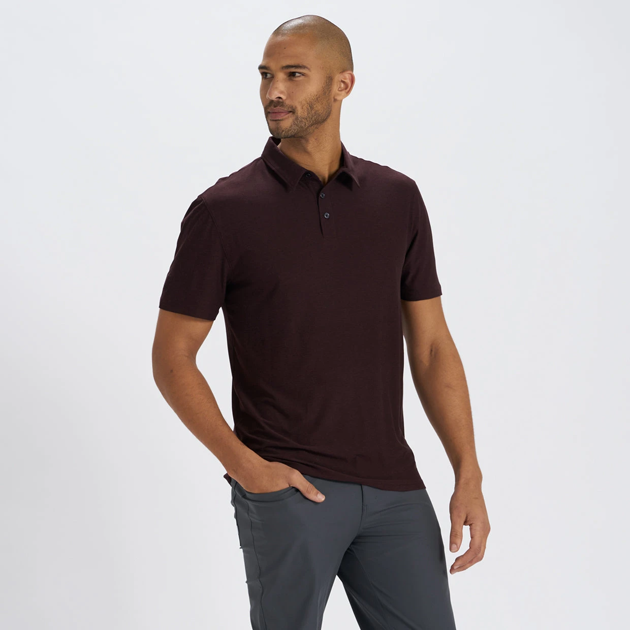 Strato Tech Polo | Oxblood Heather 2 Strato Tech Polo | Oxblood Heather - Image 2