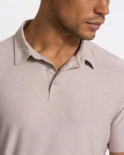 Strato Tech Polo | Oyster Heather -Eminem Style V188HOY SP23 M ECOMM TOPS TOP 3200 1x1 33861f3f 0089 4f03 8240 02a41dfcfb72