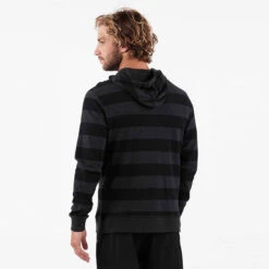 Clark Hoodie | Black Heather Stripe -Eminem Style V217BCS 2