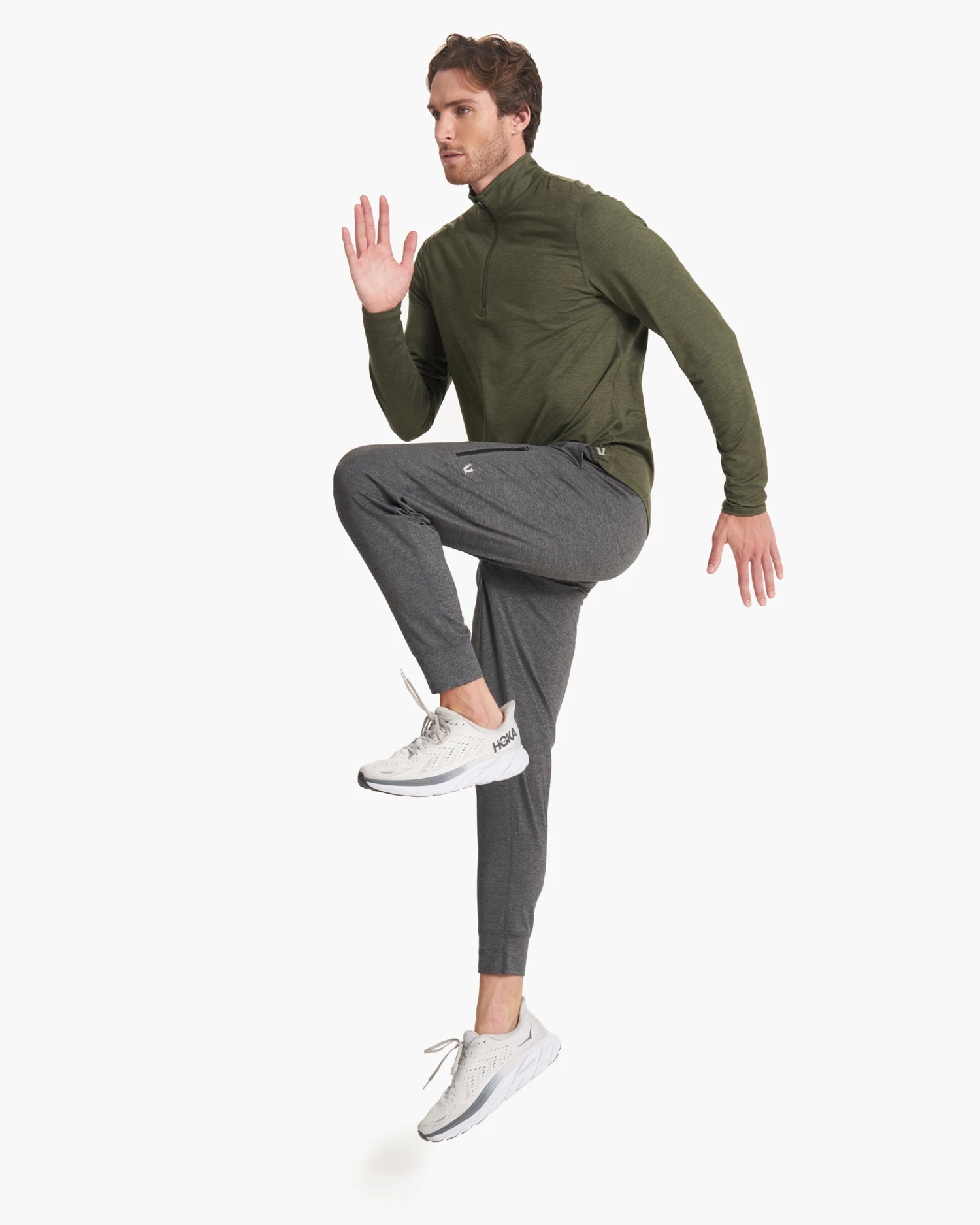 Ease Performance Half Zip | Forest Heather 6 Ease Performance Half Zip | Forest Heather - Image 6