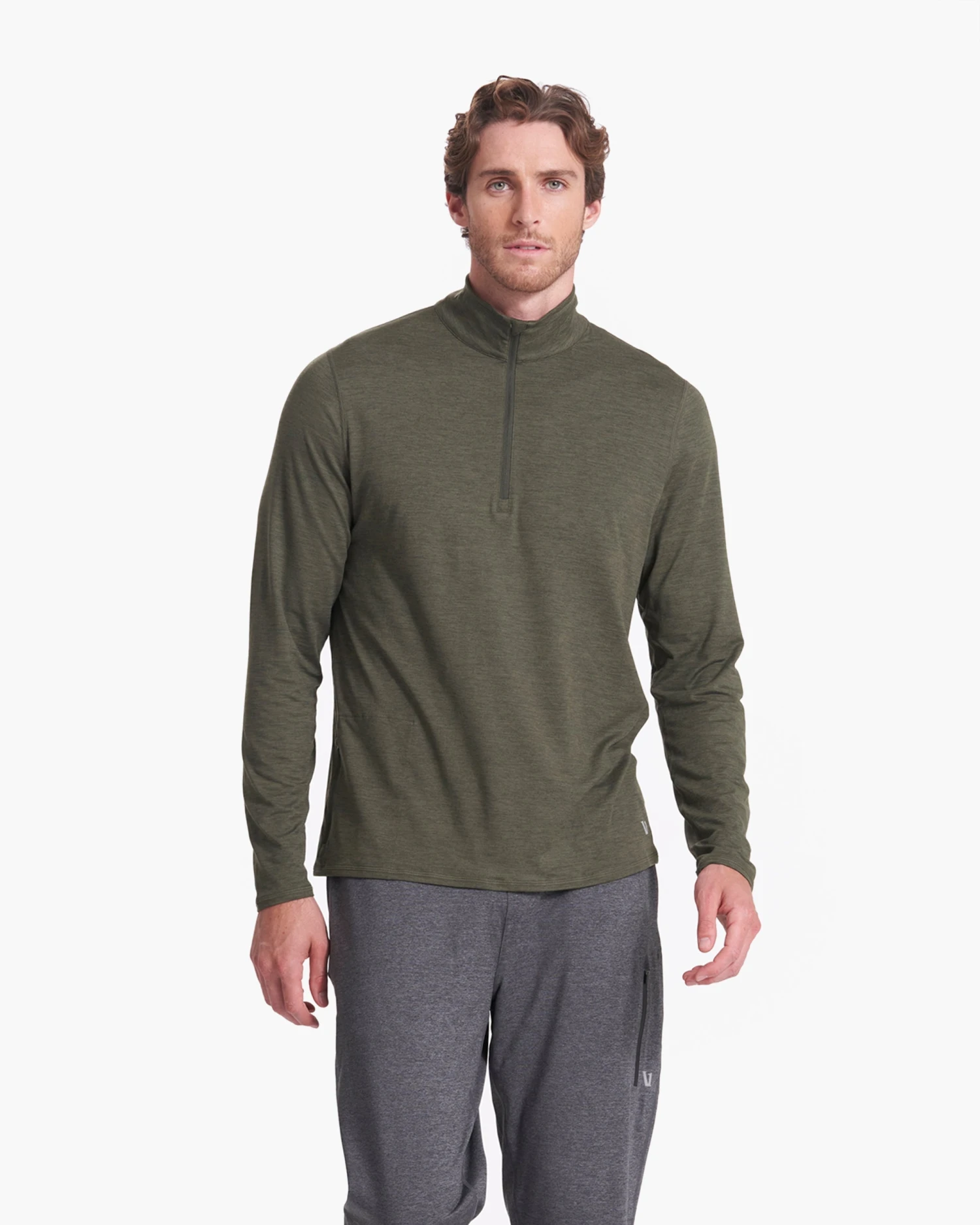 Ease Performance Half Zip | Forest Heather 2 Ease Performance Half Zip | Forest Heather - Image 2