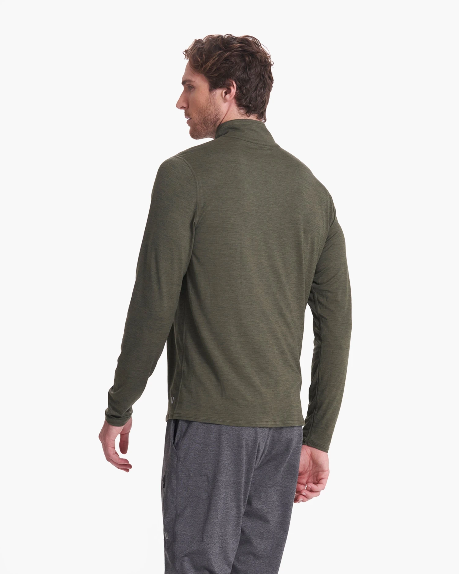 Ease Performance Half Zip | Forest Heather 4 Ease Performance Half Zip | Forest Heather - Image 4