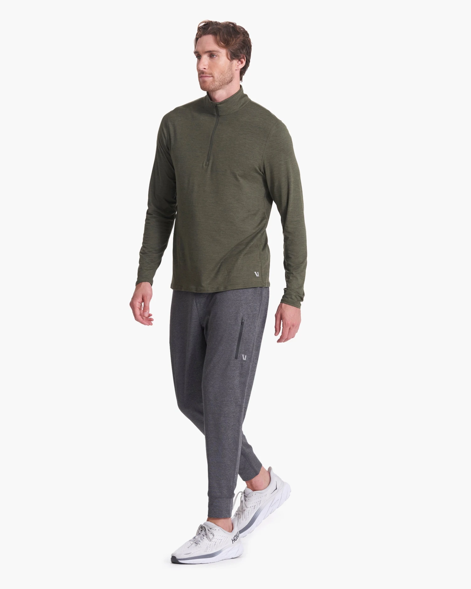 Ease Performance Half Zip | Forest Heather 5 Ease Performance Half Zip | Forest Heather - Image 5