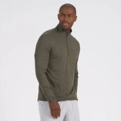 Ease Performance Half Zip | Oregano Heather -Eminem Style V221HOR 2