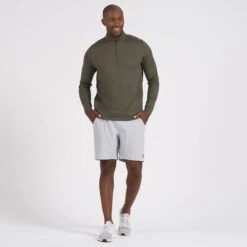 Ease Performance Half Zip | Oregano Heather -Eminem Style V221HOR 4