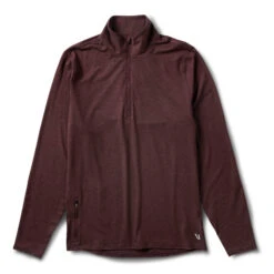 Ease Performance Half Zip | Oxblood Heather